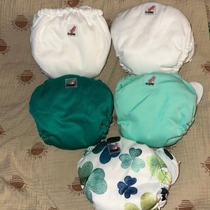 5 Lil Joey newborn cloth diapers.